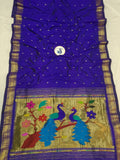 Fancy pallu Paithani - 100 % Natural Silk & Handmade saree