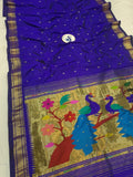 Fancy pallu Paithani - 100 % Natural Silk & Handmade saree