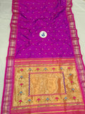 Tawa pallu Paithani - 100 % Natural Silk & Handmade saree