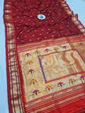 Tawa pallu Paithani - 100 % Natural Silk & Handmade saree