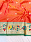 Lotus Border Paithani Saree- VV5 L