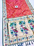 Lotus Border Paithani Saree- VV5 M