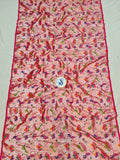 Paithani Blouse Piece- Pink Silver Zari fabric- 1 Meter PF1 U