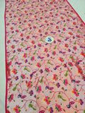 Paithani Blouse Piece- Pink Silver Zari fabric- 1 Meter PF1 U