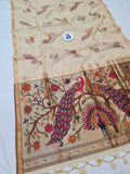 Manjula Linen Paithani Saree- BV7 D