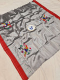 Paithani Blouse Piece - Silver Zari -1 Meter PZF1 A14