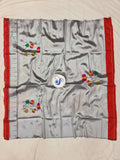 Paithani Blouse Piece - Silver Zari -1 Meter PZF1 A6