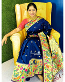 Lotus Big Border Paithani Saree - JB11 H (Zari)