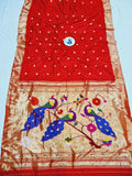 Single Muniya Pure Paithani - 100 % Pure Silk & Handwoven saree