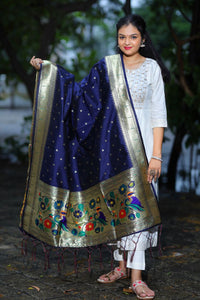 Shankari Paithani Dupatta - Golden Zari Weaving NB 11 A