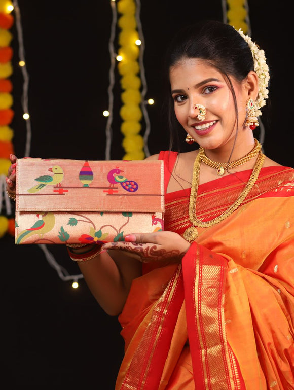 Buy Leelipeeri Designer Women Red Silk Blend Paithani Saree Online at Best  Prices in India - JioMart.