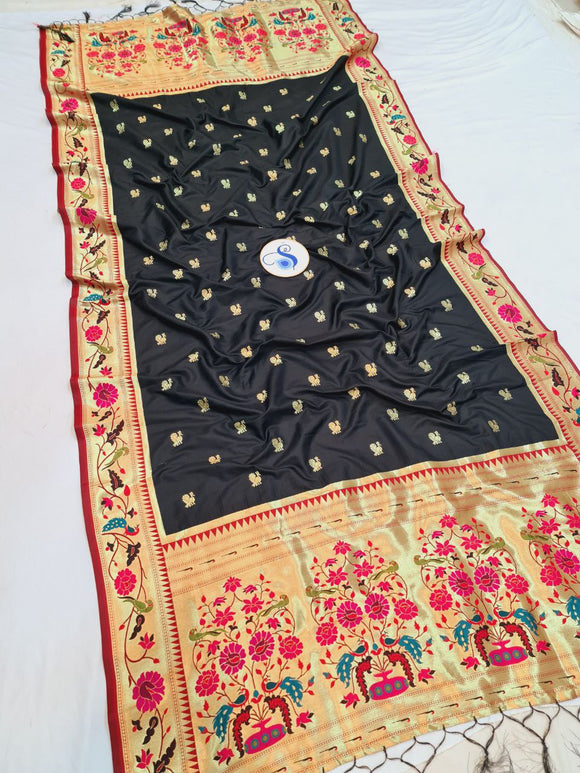 Shankari Paithani Dupatta - Golden Zari Weaving NB35 C