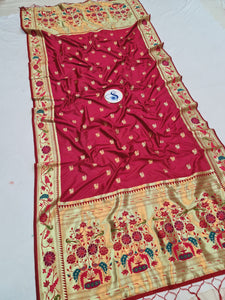Shankari Paithani Dupatta - Golden Zari Weaving NB35 I