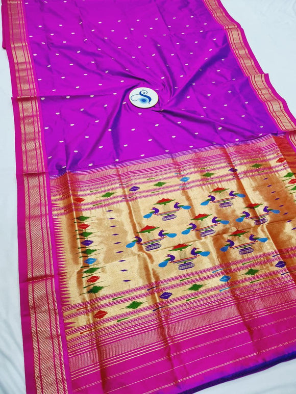 Double Pallu Paithani - 100 % Pure Silk Handloom Saree DPP1 A14