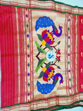 Fancy pallu Paithani - 100 % Natural Silk & Handmade saree