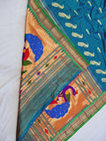 Fancy pallu Paithani - 100 % Natural Silk & Handmade saree