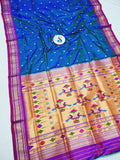 Double Pallu Paithani - 100 % Pure Silk Handloom Saree DPP1 A33