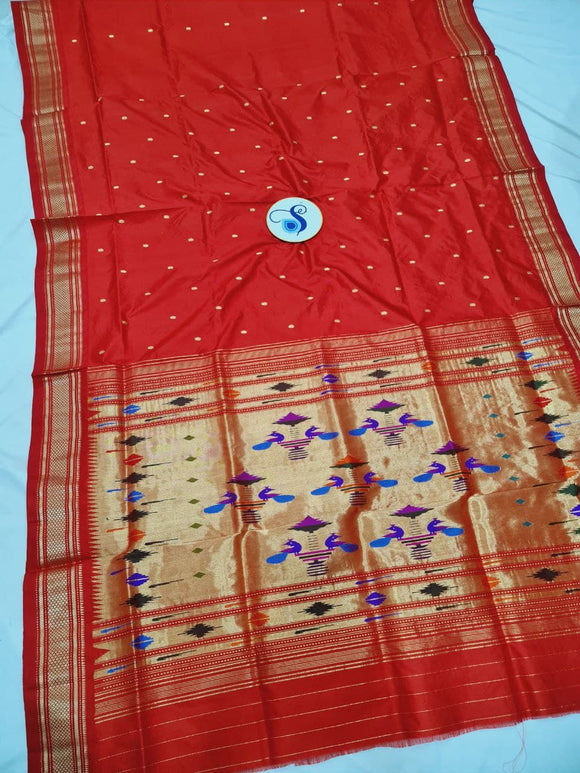 Double Pallu Paithani - 100 % Pure Silk Handloom Saree DPP1 A37