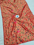Paithani Blouse Fabric - Superior Quality, Soft Golden Zari Fabric- 1 Meter PF1 E