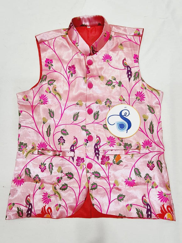 Paithani Jacket-Silver Zari