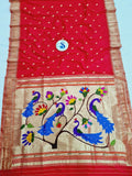 Single Muniya Fancy Pallu Paithani - 100 % Pure Silk & Handmade saree