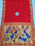 Single Muniya Fancy Pallu Paithani - 100 % Pure Silk & Handmade saree