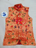 Paithani Jacket- Golden & Red Zari (12 to 14 yr) Size 34