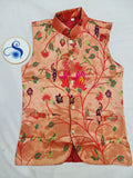 Paithani Jacket- Golden & Red Zari (12 to 14 yr) Size 34