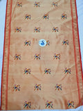 Paithani Fabric - Superior Quality, Soft Golden Zari Fabric- 1 Meter PF1 G