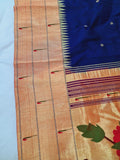 Triple Muniya Paithani - 100 % Natural Silk & Handmade saree
