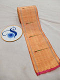 Single Muniya Border - Pure Silk & Zari weaving 1M - 100% Handwoven