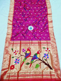 Single Muniya Fancy Pallu Paithani - 100 % Natural Silk & Handmade saree