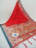 Shankari Brocket Big Border Paithani Saree- MK7 B Soft