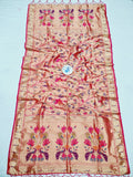 Shrivalli Paithani Dupatta JB3 B - Pink Golden Zari