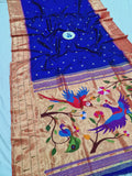 Triple Muniya Paithani - 100 % Pure Silk & Handwoven saree