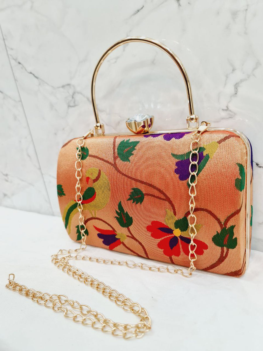 Paithani All Over Design Frame Clutch 5 main image 0