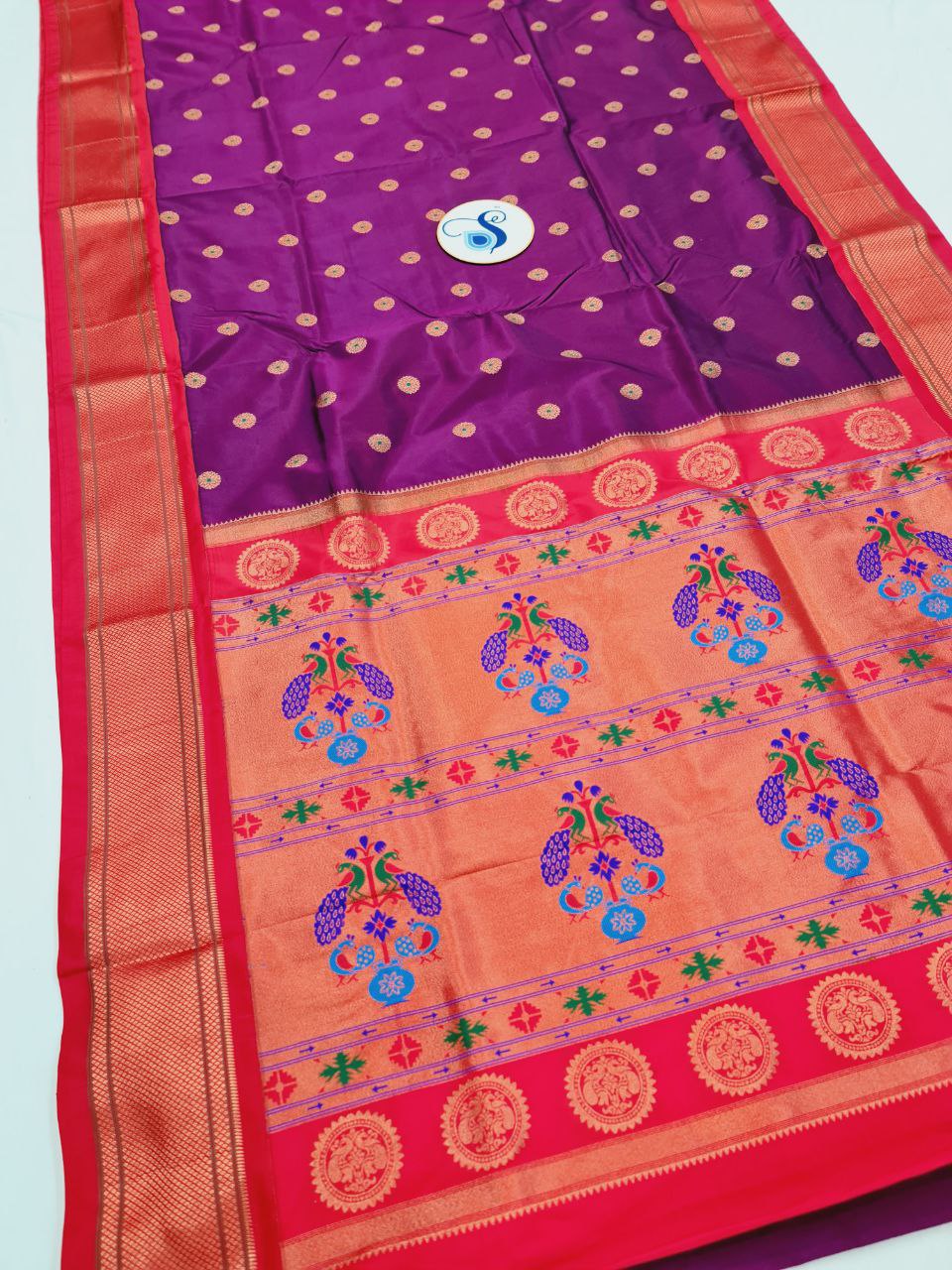New Collection - Original Soft Paithani in Pink - Designerkloth