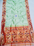 Mor Popat Brocket Pure Paithani Saree - 100 % Pure Silk & Handmade saree