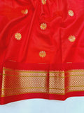 Red Paithani Dupatta - Pure Silk Powerloom SLV3 D