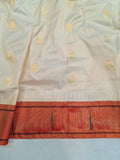 Pure Silk Single Muniya Paithani - 100 % Pure Silk & Powerloom SLV5 B