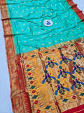Pure Silk Single Muniya Paithani - 100 % Pure Silk & Powerloom SLV5 C