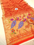 Single Muniya Pure Paithani - 100 % Pure Silk & Handwoensaree